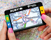 The RUBY magnifying a map