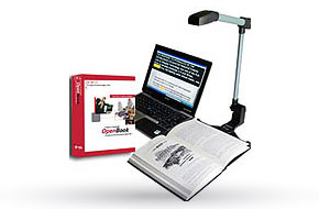 OpenBook and PEARL portable scanning and reading solution with laptop.