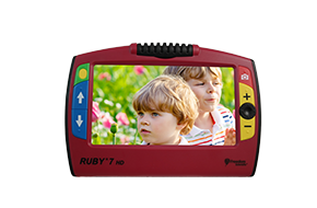 RUBY 7 HD handheld video magnifier.