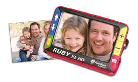 RUBY XL HD magnifying a photo.